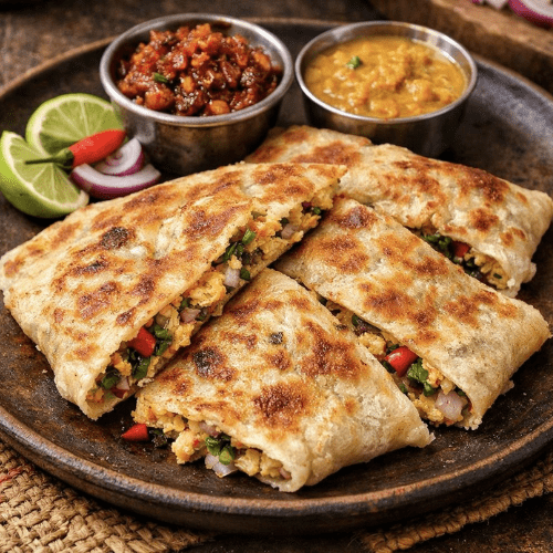 Egg Roti with Onion & Chilli